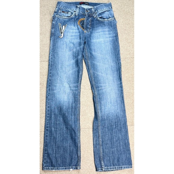 Versace Sport La Medusa Logo Vtg Men's Embroidered Denim Jeans Size 30x34‎ - Picture 1 of 15